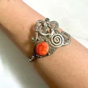 One of a Kind Chilean Fork Cuff Silver